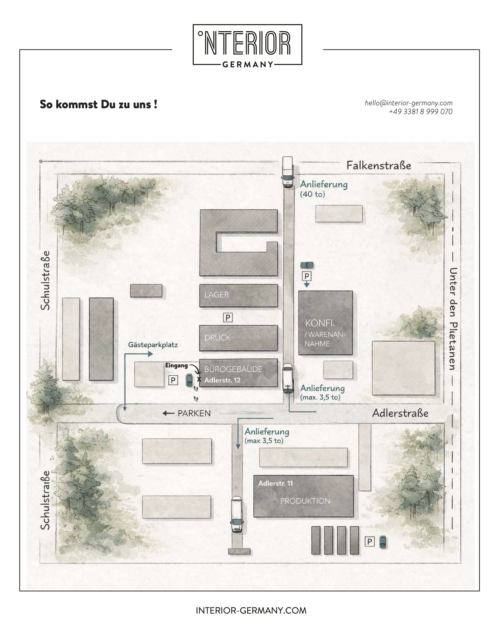Anfahrtsskizze zum Campus