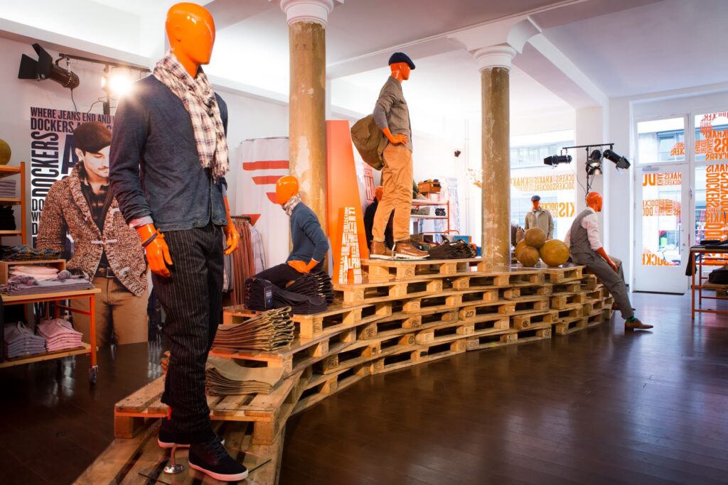 Dockers — Pop-up-Store und Szenerie