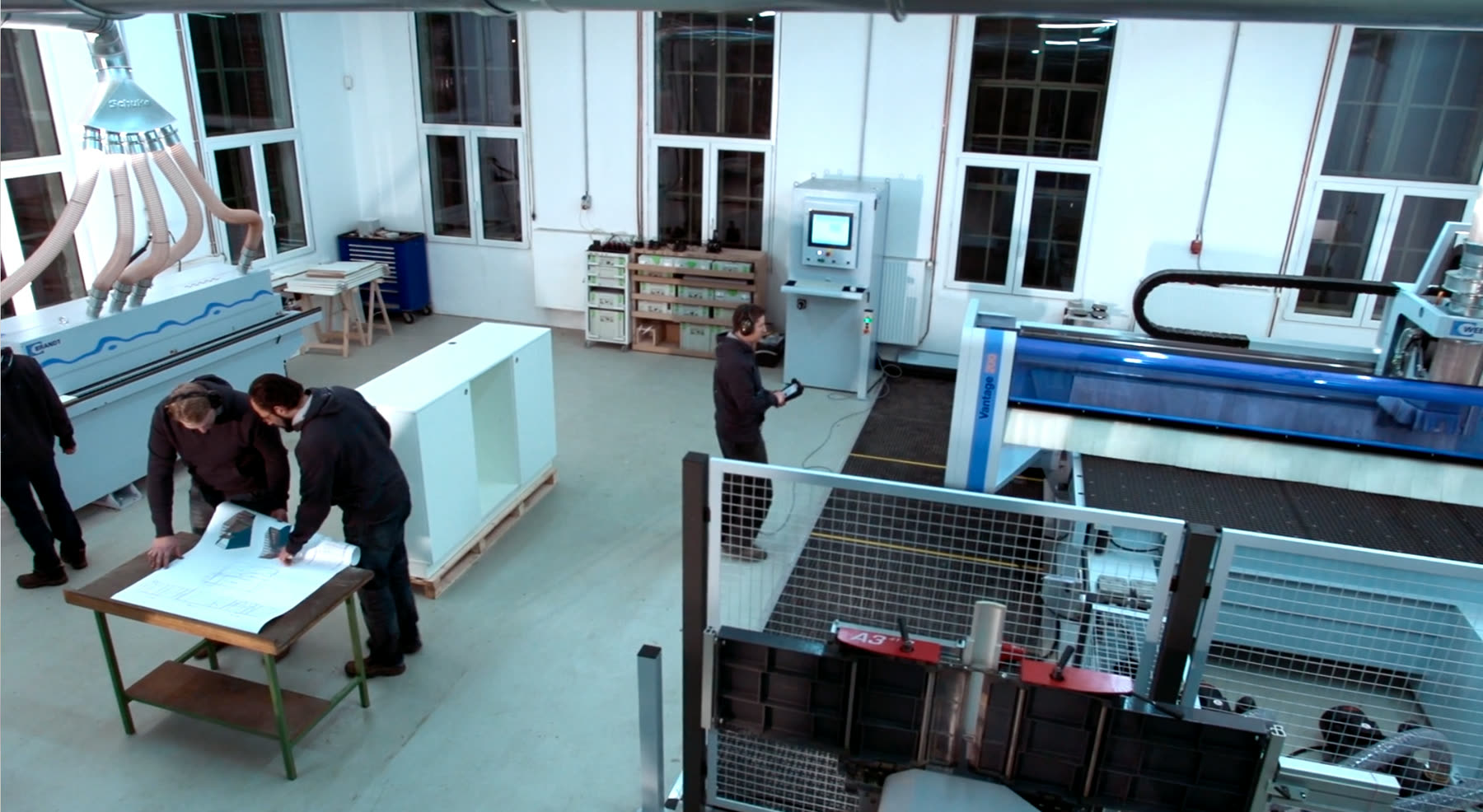 Produktionshalle auf dem Campus